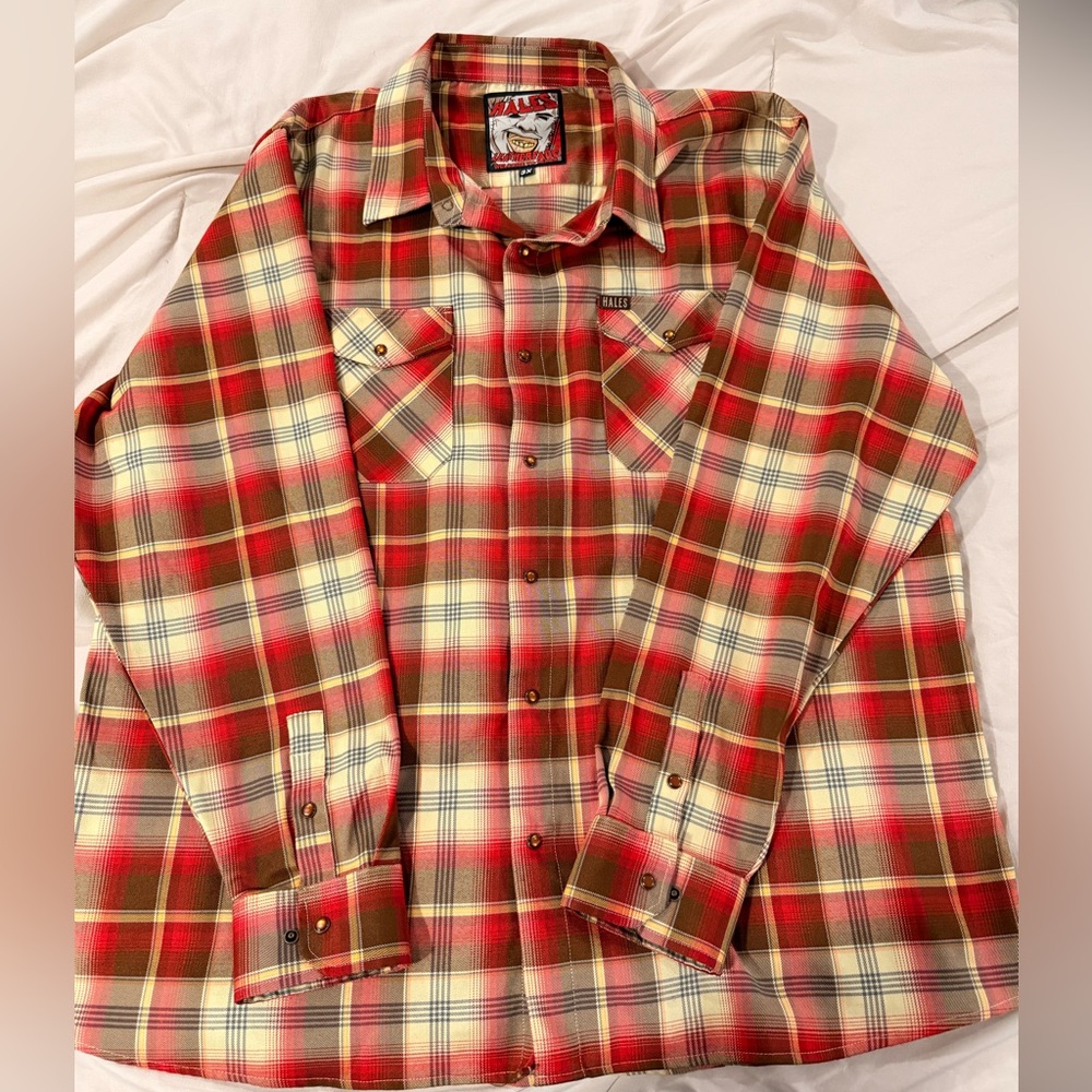 Hales Leatherface Plaid Shirt 3X